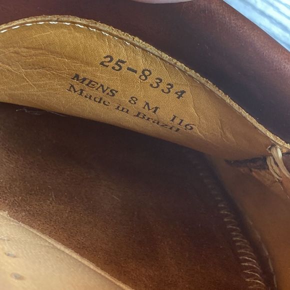 Men’s JOHNSTON & MURPHY Fowler Kiltie Tassel Style 25-8334 - Size 8 Sheepskin - Picture 13 of 14